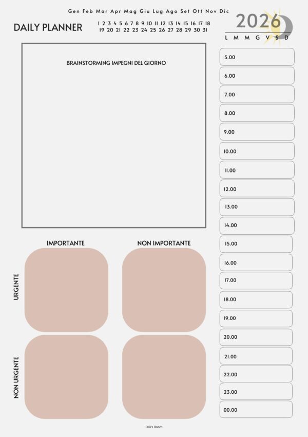 Daily planner FR L 90 DAILY PLANNER scaricabile